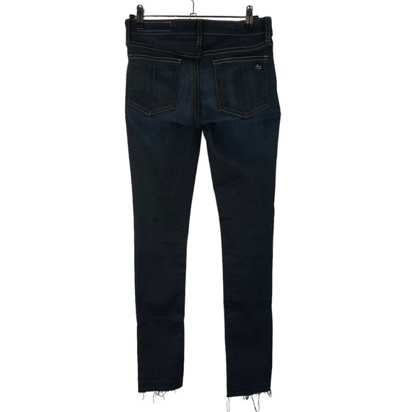 Rag & Bone Dark Blue Dearborn Wash Slim Skinny Mid Rise Jeans 25 - Picture 3 of 6